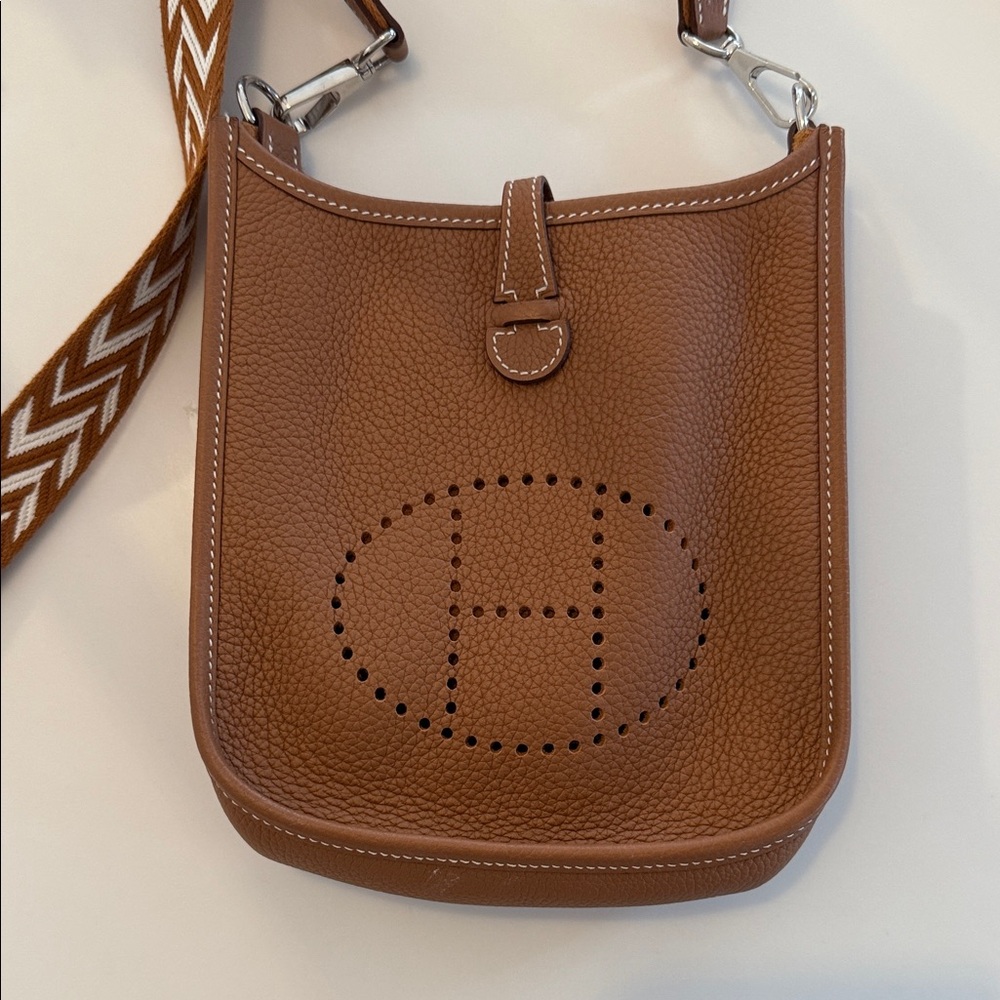 Hermes Brown Leather Shoulder Bag